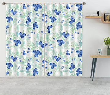 3D Blueberry Fruit 267 Uta Naumann Curtain Curtains Drapes