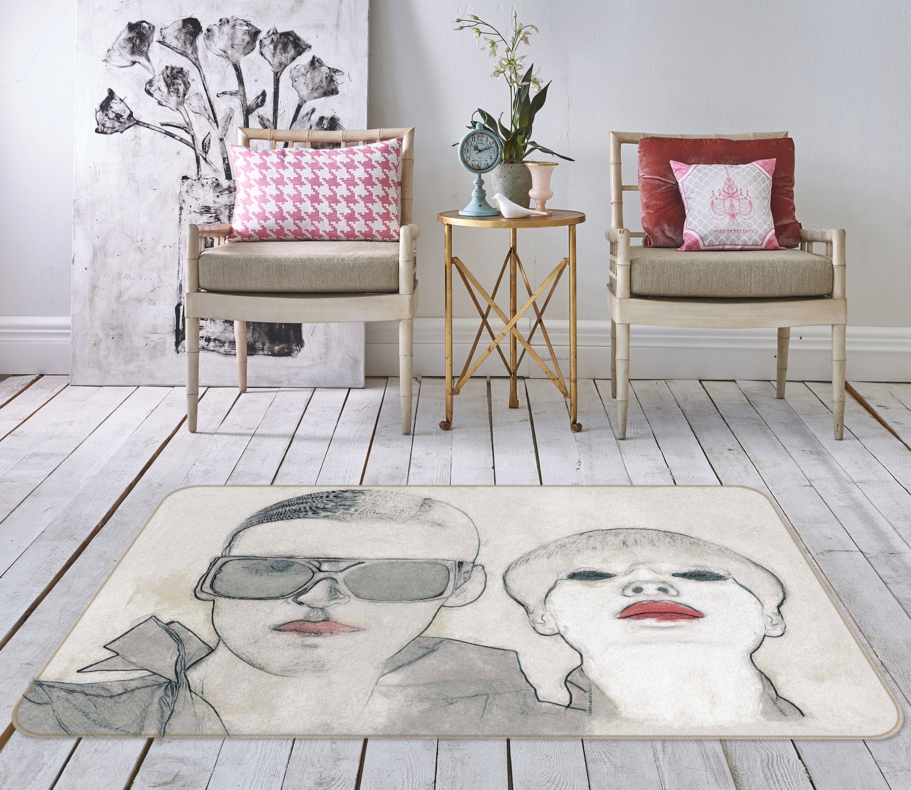 3D Fashion Elite 2004 Marco Cavazzana Rug Non Slip Rug Mat