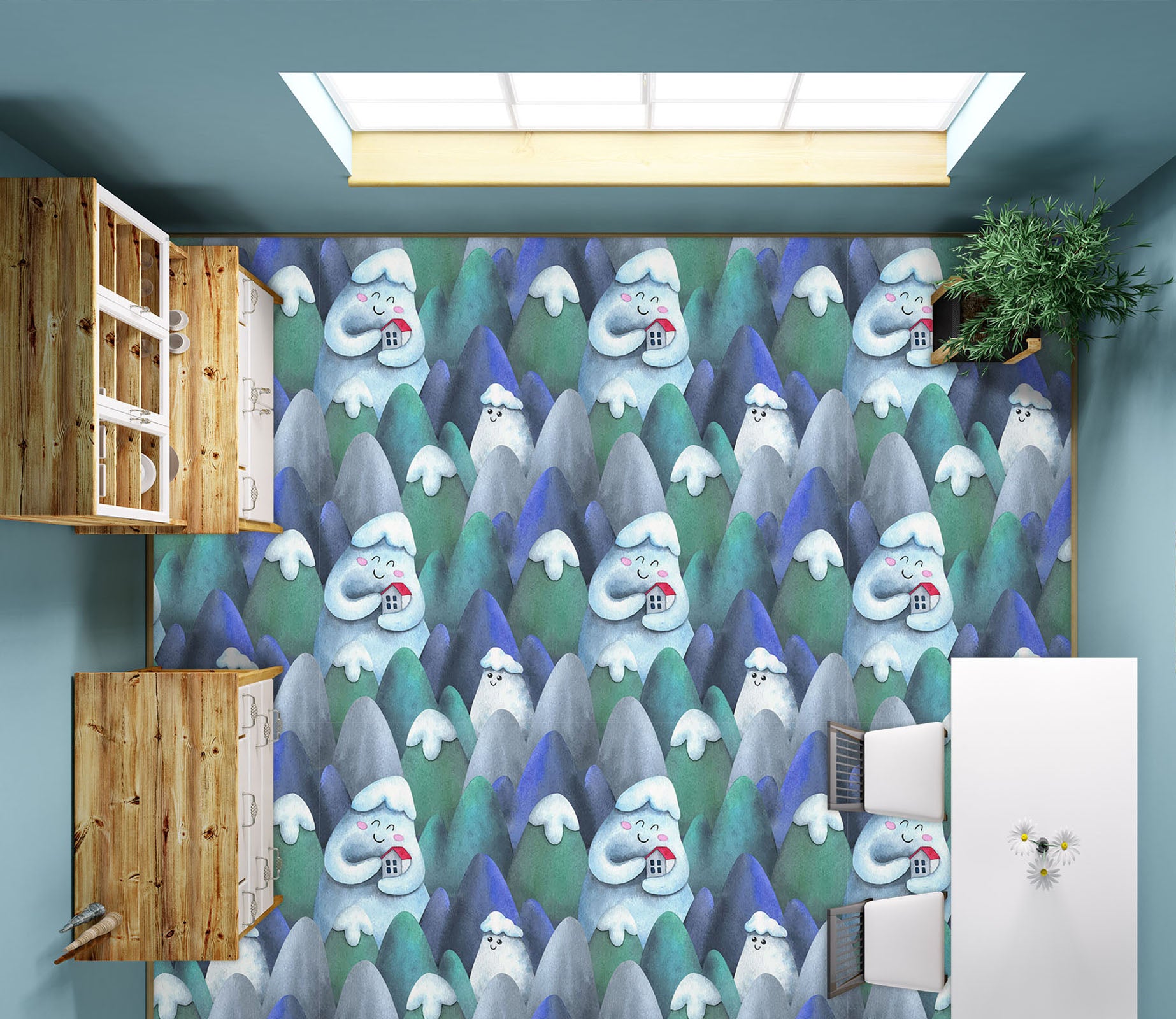 3D Cute Elf Protection 1263 Floor Mural  Wallpaper Murals Self-Adhesive Removable Print Epoxy