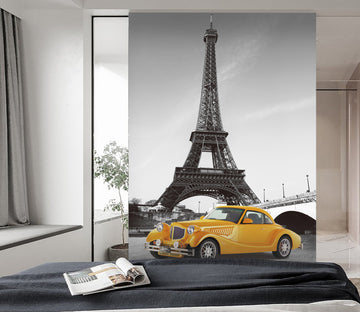 3D Eiffel Tower Car 438 Vehicle Wall Murals