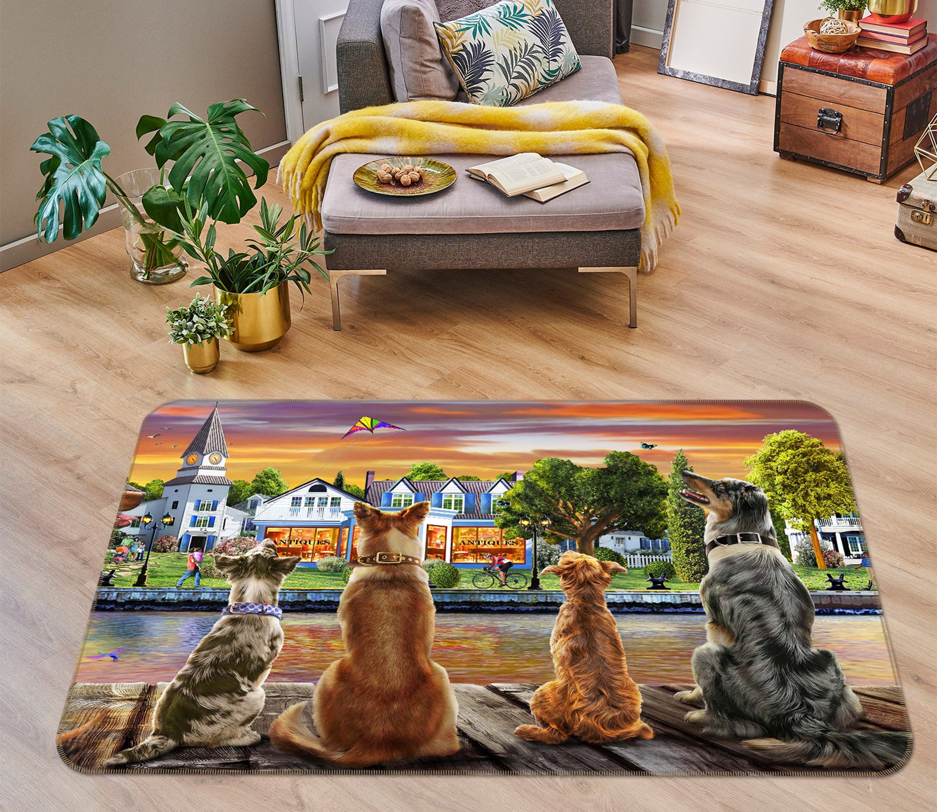 3D Watchdog 1074 Adrian Chesterman Rug Non Slip Rug Mat