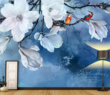 3D White Flowers 568 Wall Murals Wallpaper AJ Wallpaper 2 