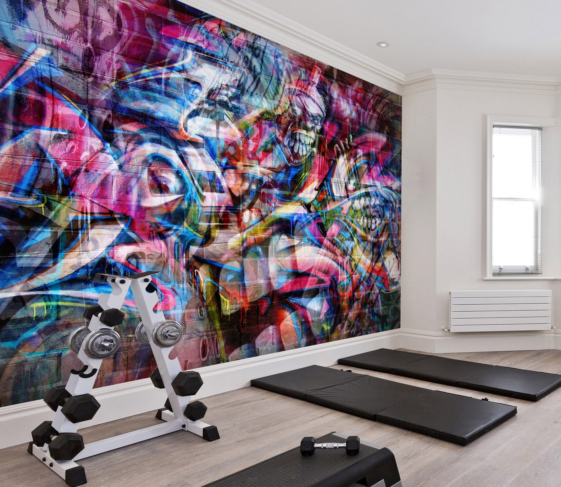 3D Color Graffiti 317 Wall Murals