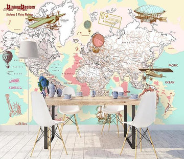 3D Pink Map 521 Wall Murals Wallpaper AJ Wallpaper 2 