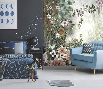 3D Peony Sunflower 162 Wall Murals Wallpaper AJ Wallpaper 