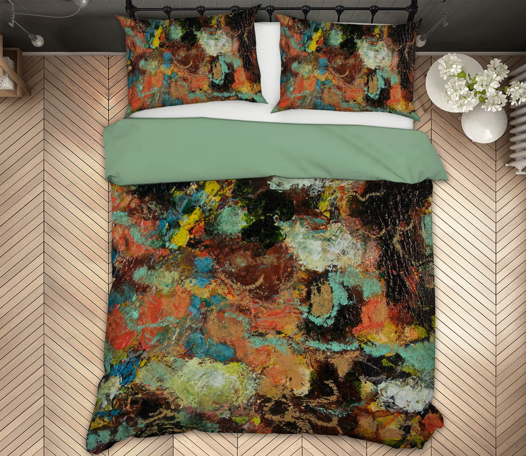 3D Color Graffiti 103 Allan P. Friedlander Bedding Bed Pillowcases Quilt