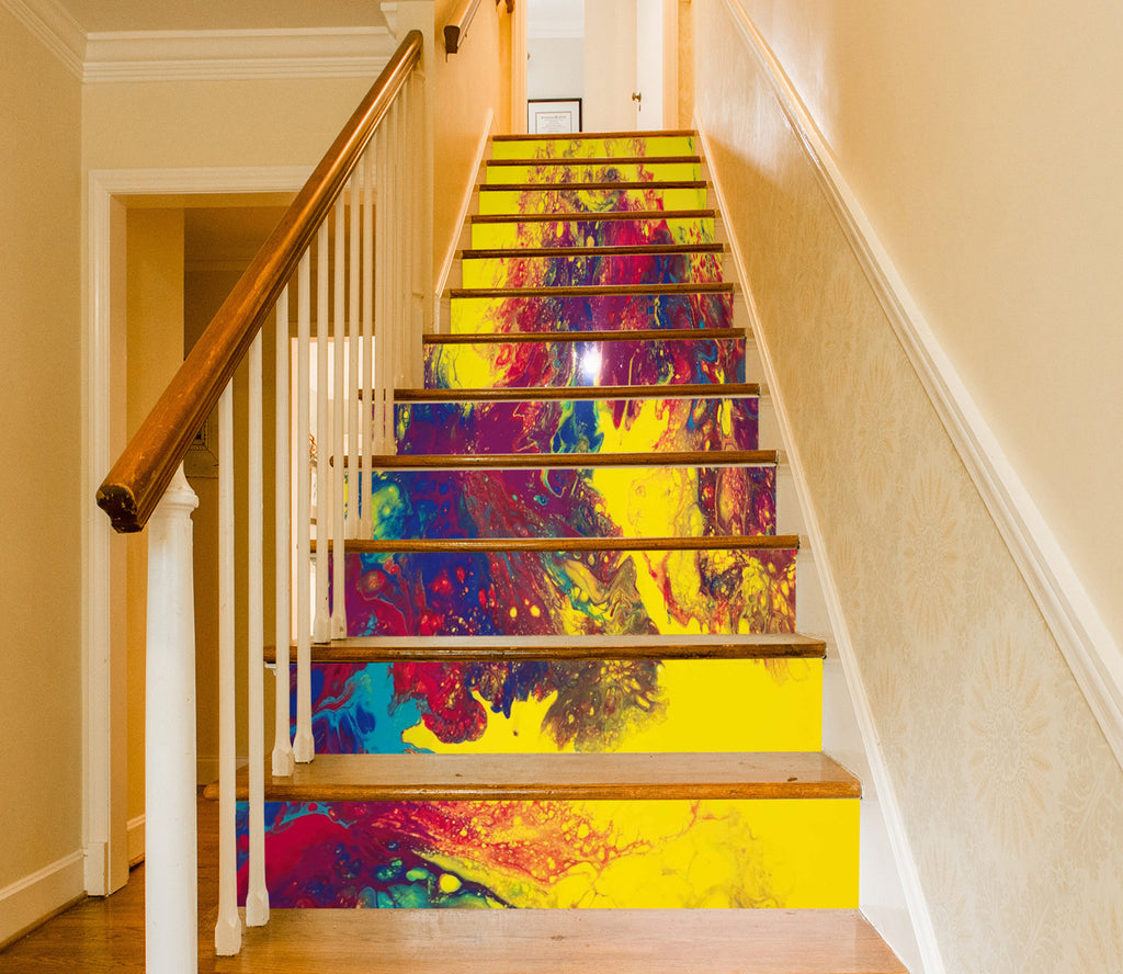 Stair Color/texture 3D Colorful Pigment Texture 90197 Valerie Latrice Stair Risers | AJ ...