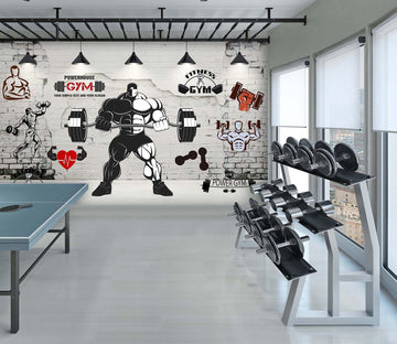 3D Steel Boy 244 Wall Murals