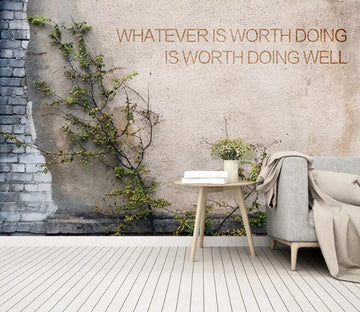 3D Green Branches WC60 Wall Murals Wallpaper AJ Wallpaper 2 