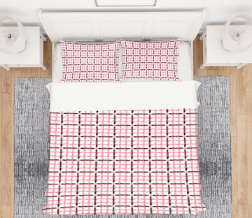 3D Pink Line Plaid 10999 Kashmira Jayaprakash Bedding Bed Pillowcases Quilt