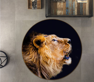 3D Lion Cub 018 Animal Round Non Slip Rug Mat Mat AJ Creativity Home 