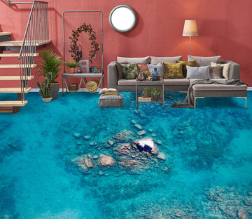 3D Blue Shallow Sea 659 Floor Mural  Wallpaper Murals Rug & Mat Print Epoxy waterproof bath floor
