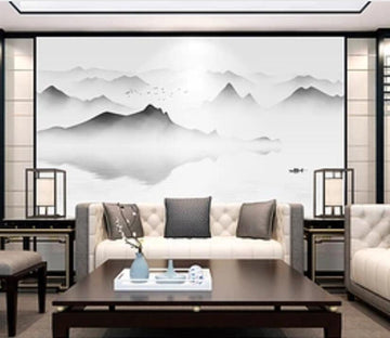3D Misty River Mountain WC27 Wall Murals Wallpaper AJ Wallpaper 2 