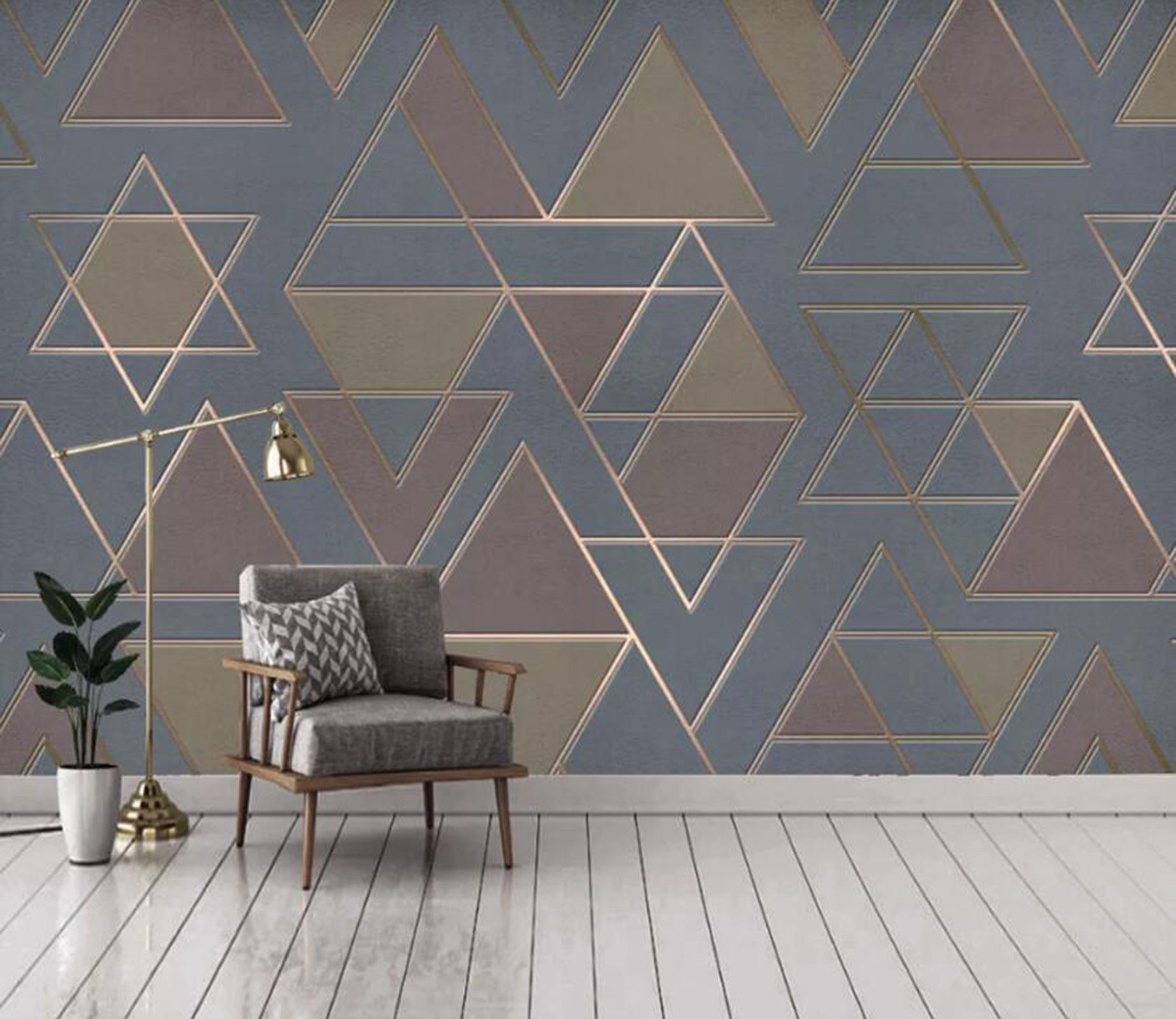 3D Colored Triangle WC57 Wall Murals Wallpaper AJ Wallpaper 2 