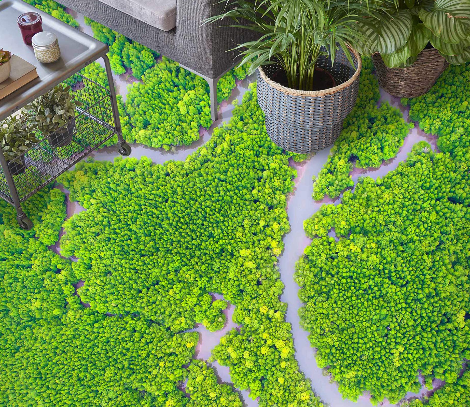 3D Summer Fresh Green 174 Floor Mural  Wallpaper Murals Rug & Mat Print Epoxy waterproof bath floor