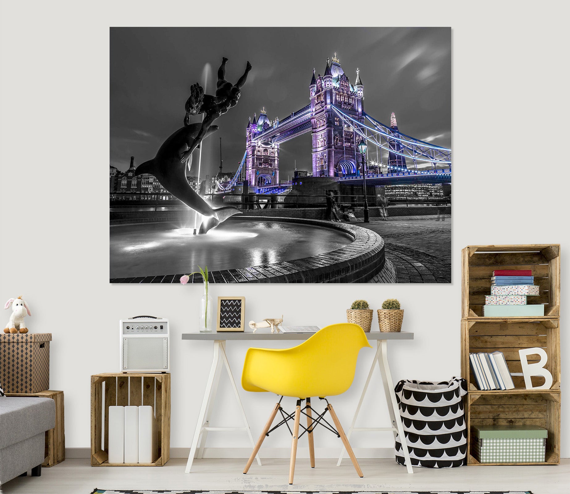 3D City Night 025 Assaf Frank Wall Sticker