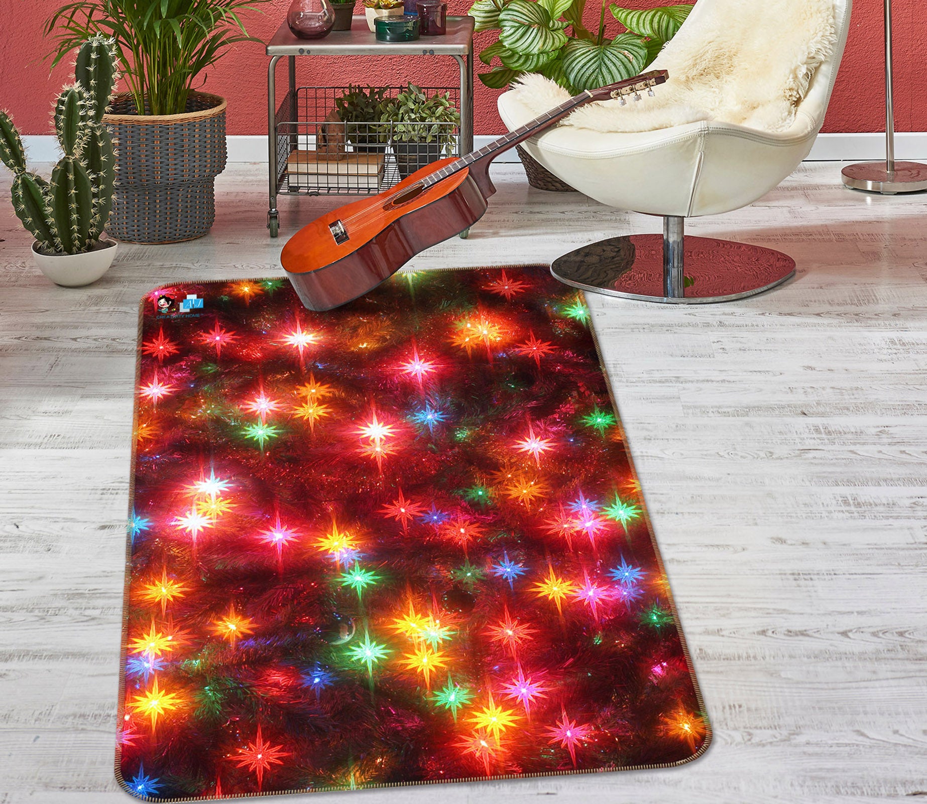 3D Colorful Starlight 57015 Christmas Non Slip Rug Mat Xmas