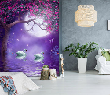 3D Swan Lake 1980 Wall Murals