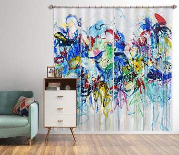 3D Colorful Graffiti 2395 Misako Chida Curtain Curtains Drapes