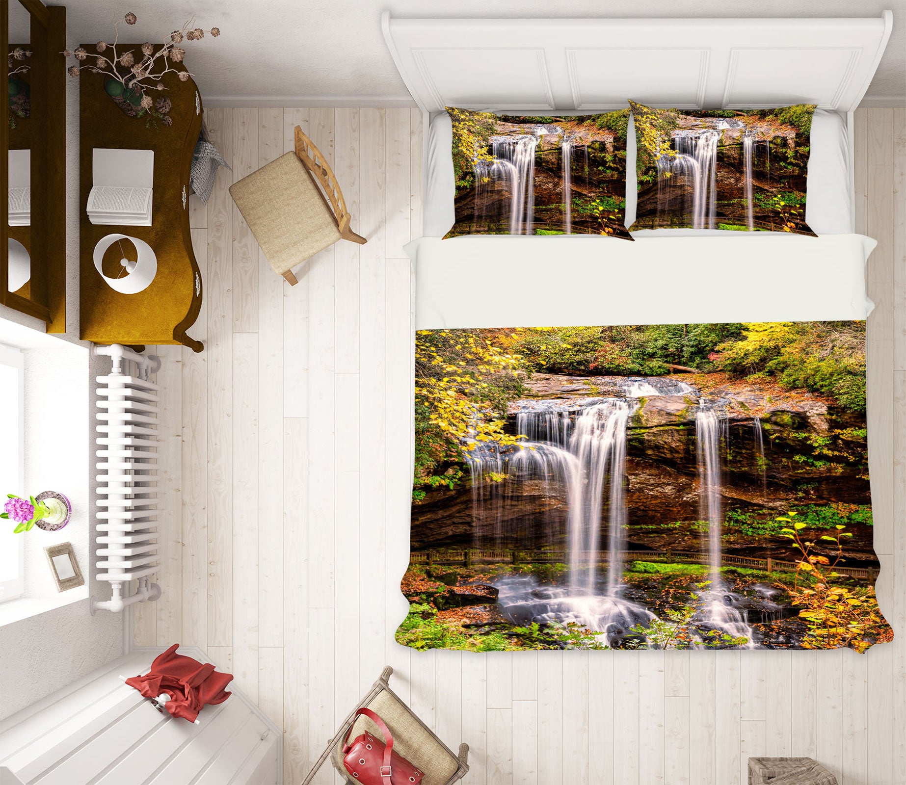 3D Stone Running Water 8566 Beth Sheridan Bedding Bed Pillowcases Quilt