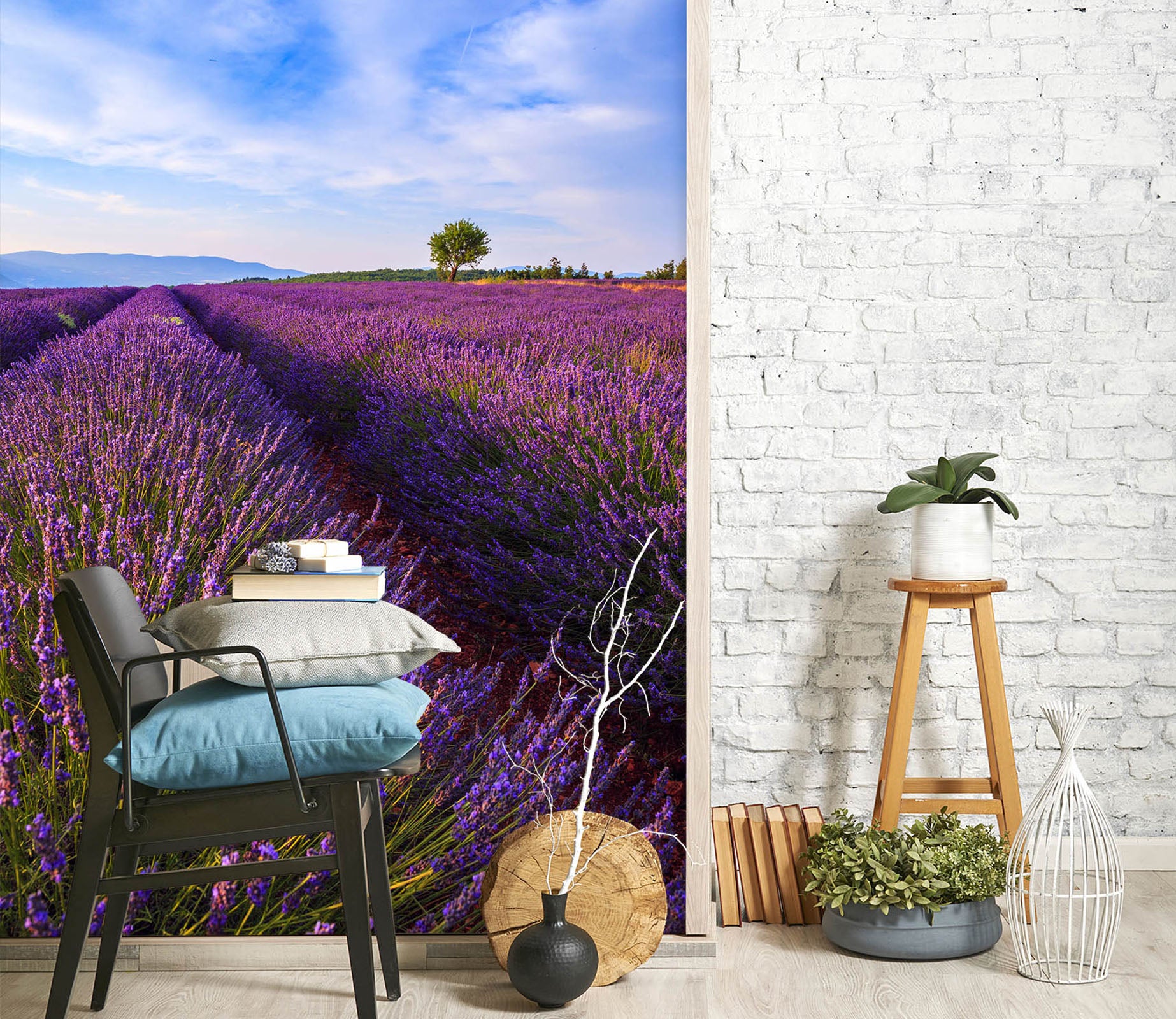 3D Lavender Flowers 57246 Wall Murals