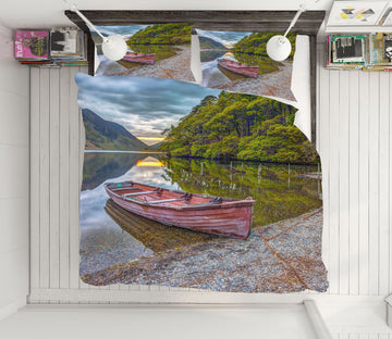 3D Lakeside Boat 8604 Assaf Frank Bedding Bed Pillowcases Quilt