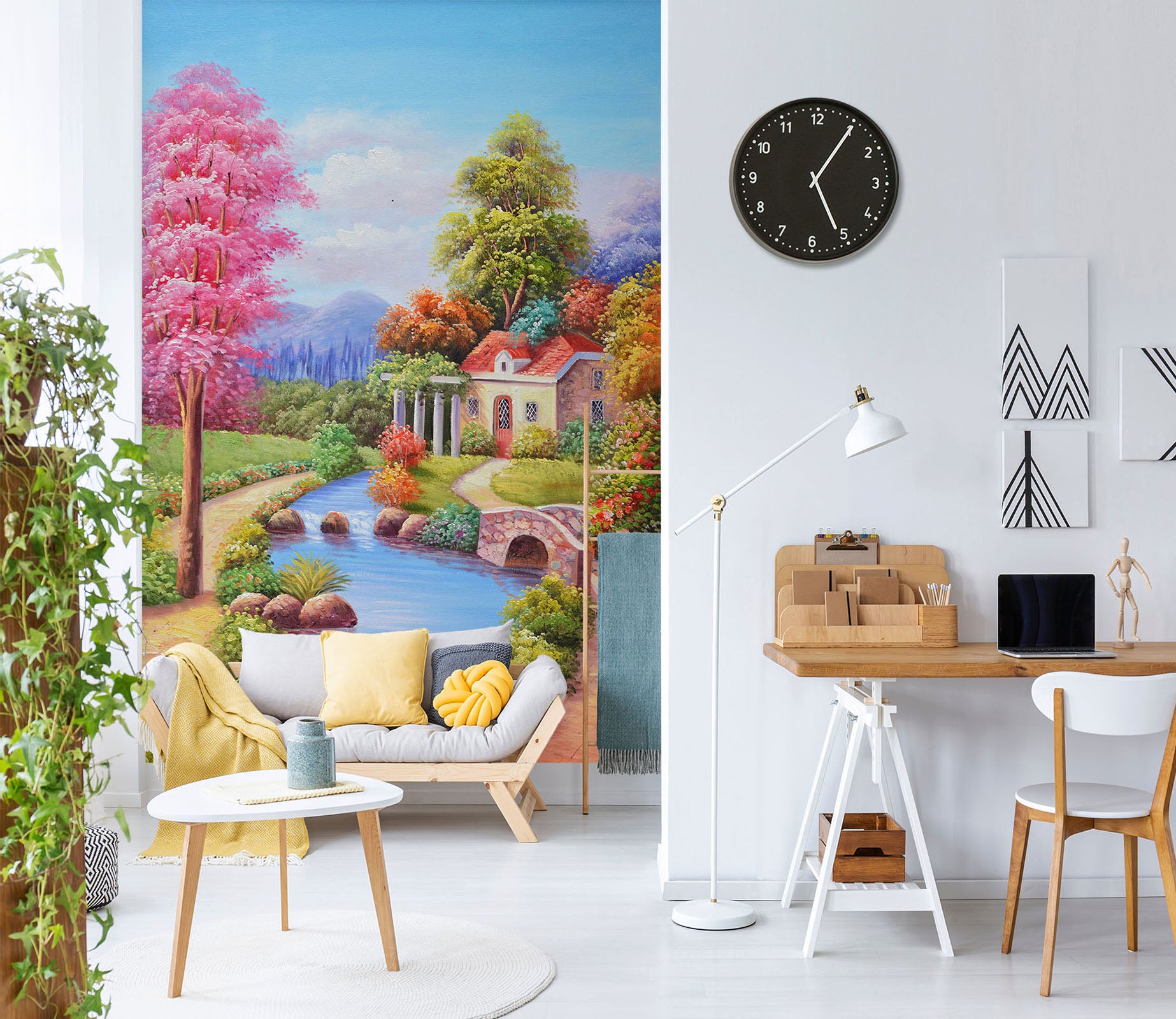 3D Village House 1872 Wall Murals