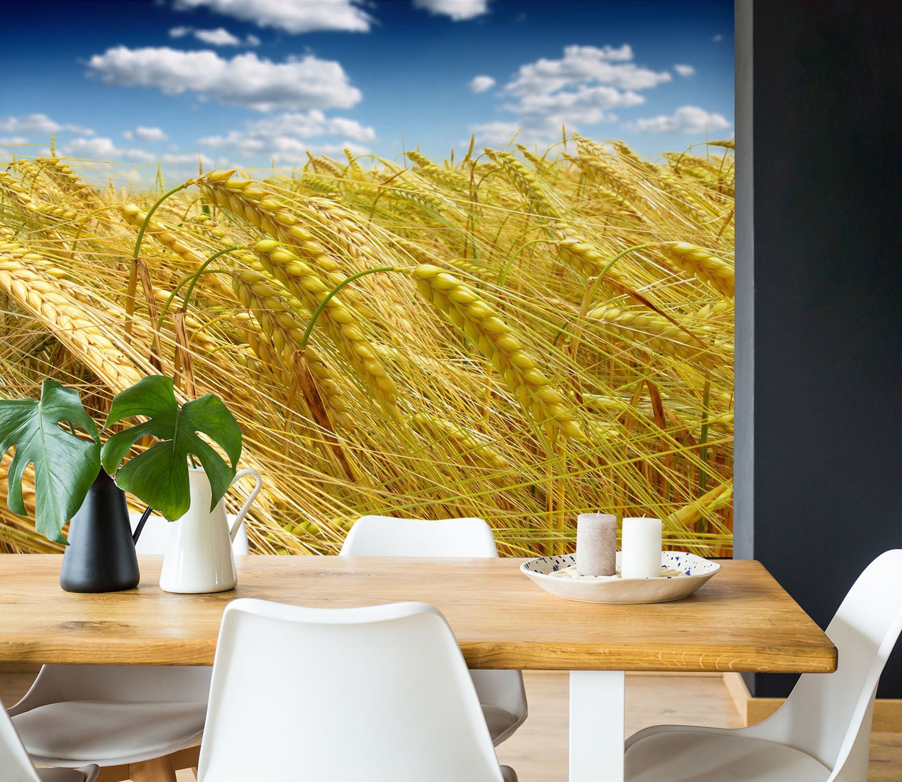 3D Harvest Rice Field 135 Wall Murals