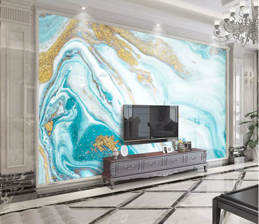 3D Blue River 2115 Wall Murals
