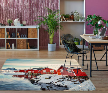 3D Red House 1123 Marco Carmassi Rug Non Slip Rug Mat