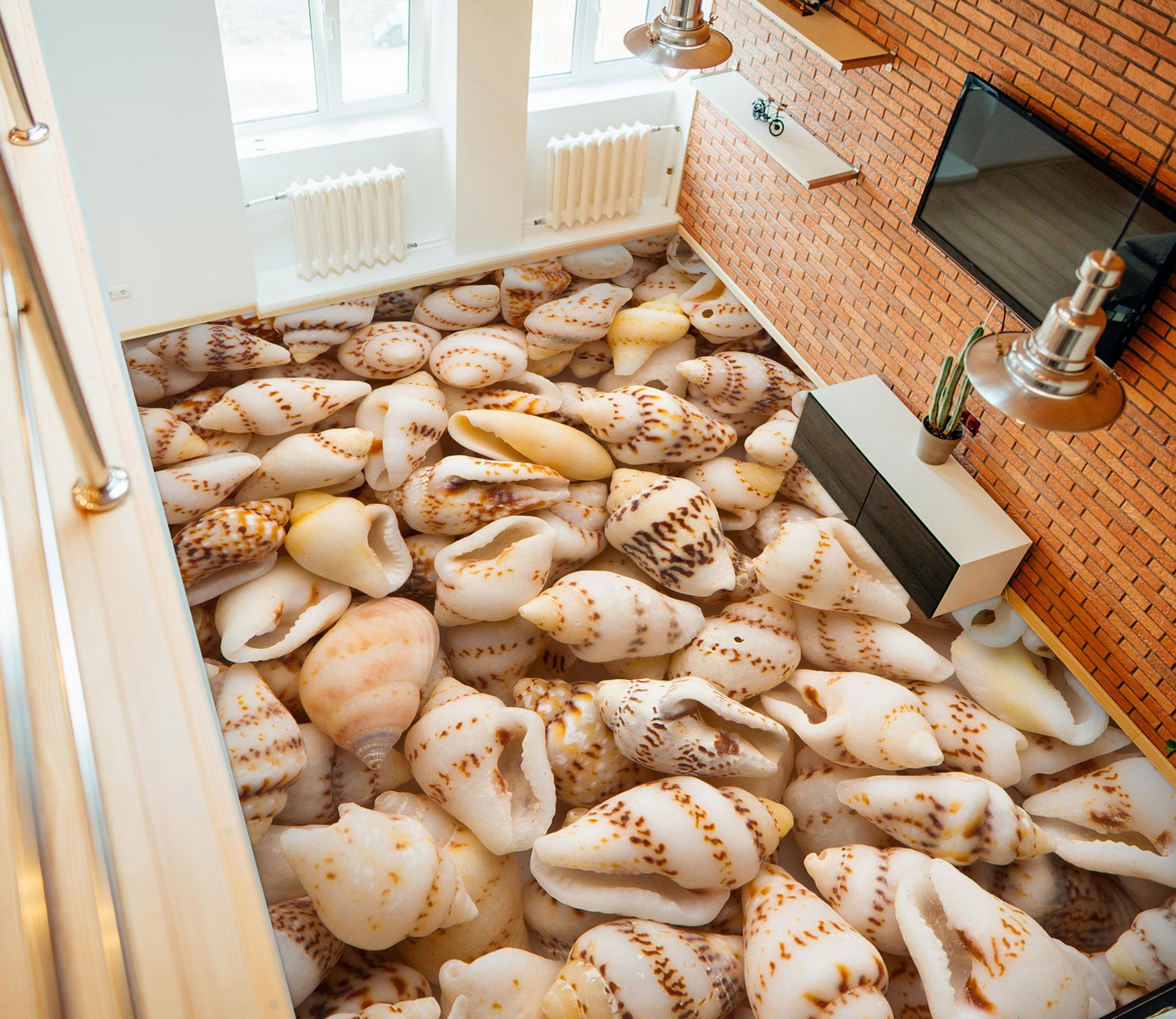 3D Conch Memory 882 Floor Mural  Wallpaper Murals Rug & Mat Print Epoxy waterproof bath floor