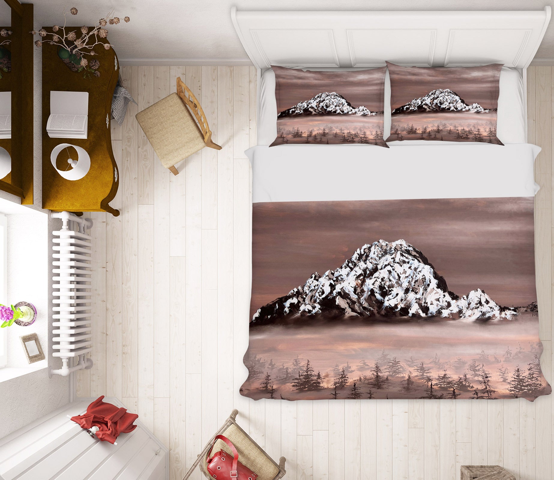 3D Snow Mountain Forest 9795 Marina Zotova Bedding Bed Pillowcases Quilt