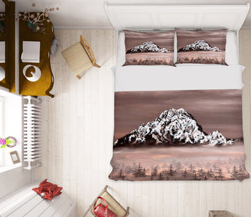 3D Snow Mountain Forest 9795 Marina Zotova Bedding Bed Pillowcases Quilt
