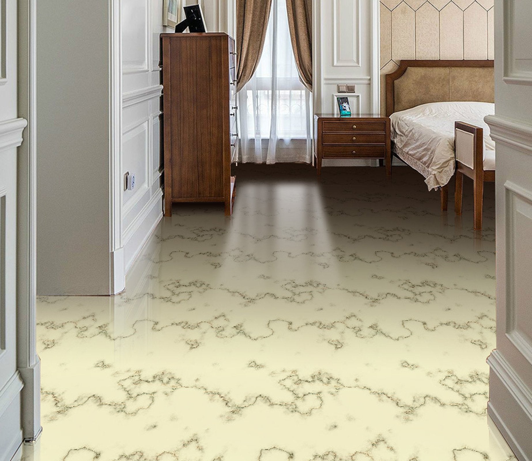 3D Black And Yellow Stripes WG667 Floor Mural Wallpaper AJ Wallpaper 2 