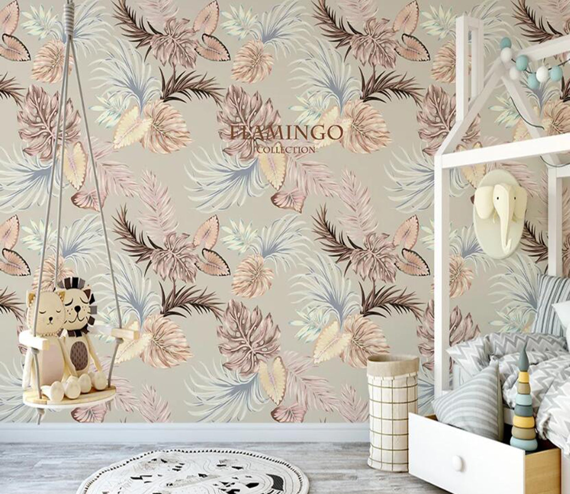 3D Flower Leaves WC03 Wall Murals Wallpaper AJ Wallpaper 2 