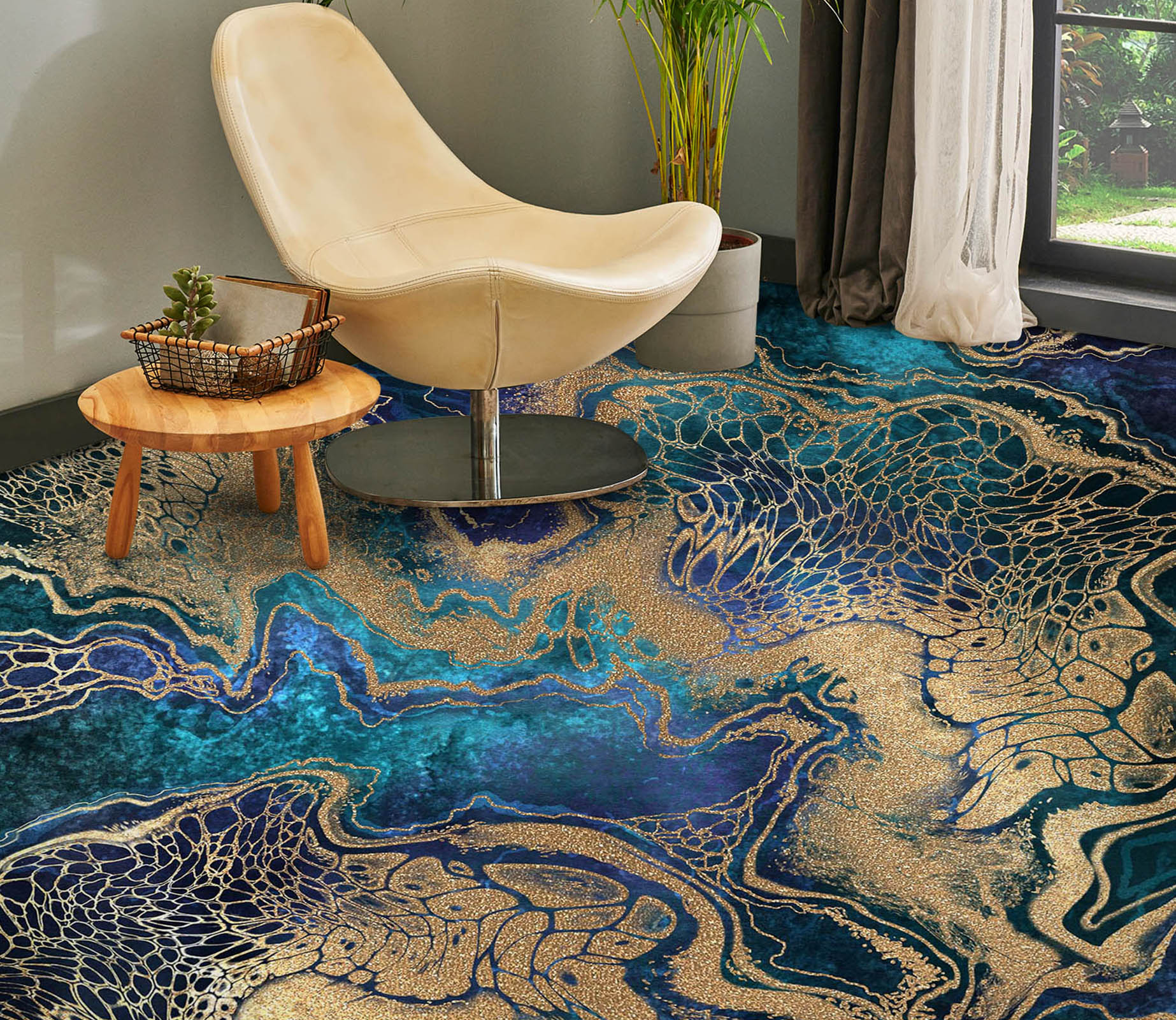 3D Two-color Story Art 580 Floor Mural  Wallpaper Murals Rug & Mat Print Epoxy waterproof bath floor