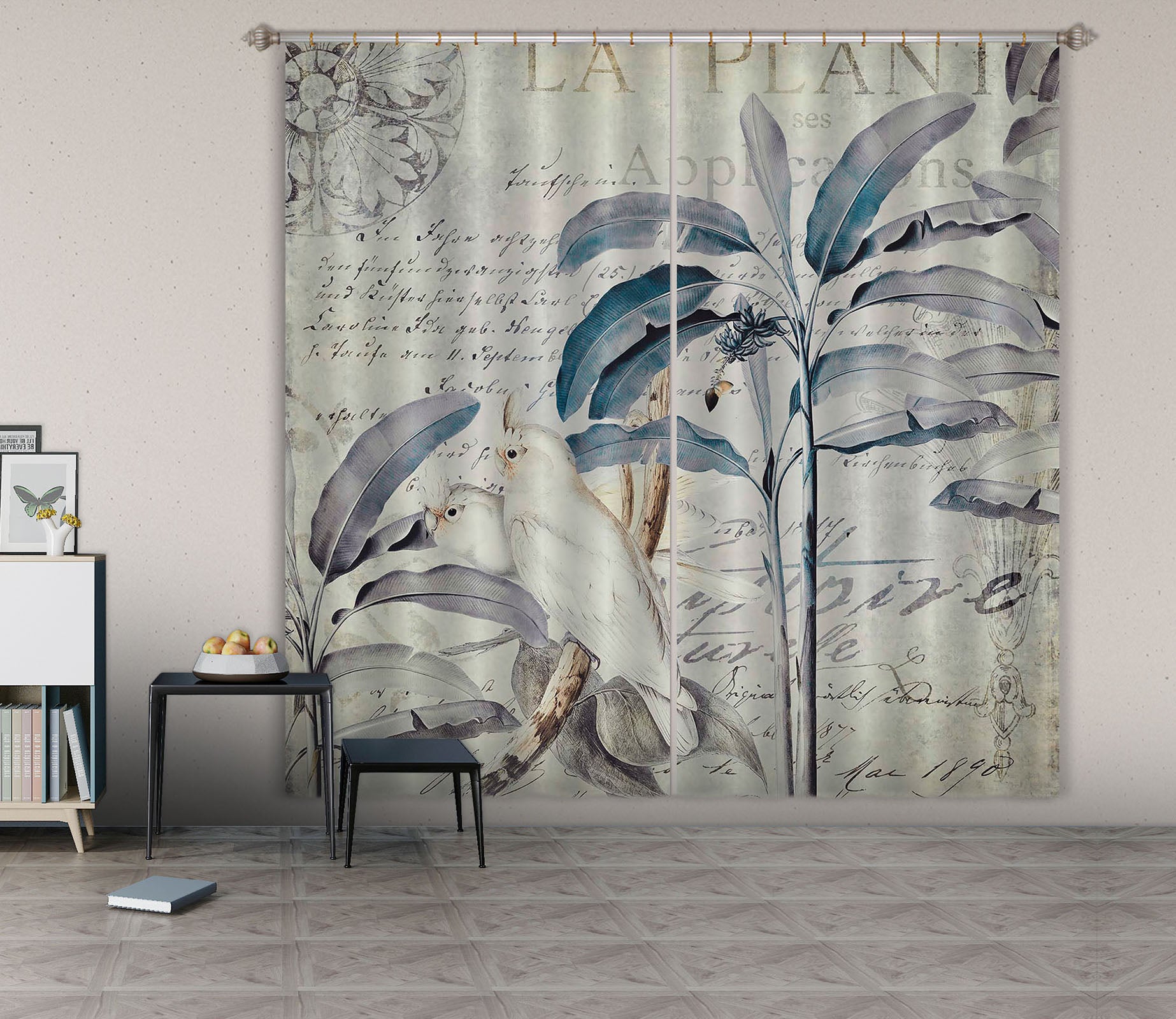 3D White Bird 071 Andrea haase Curtain Curtains Drapes