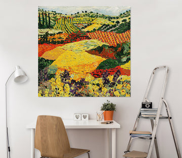 3D Colored Field 127 Allan P. Friedlander Wall Sticker