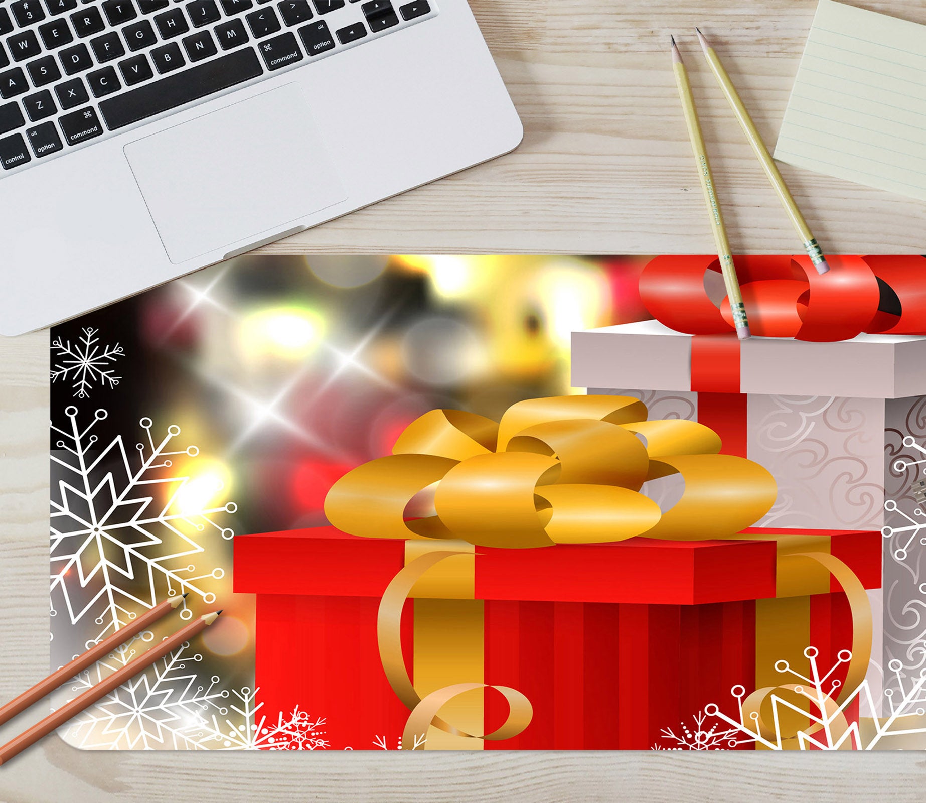 3D Red Gift Box 53189 Christmas Desk Mat Xmas