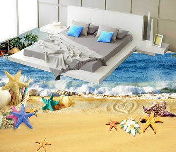 3D Beautiful Beach 600 Floor Mural  Wallpaper Murals Rug & Mat Print Epoxy waterproof bath floor