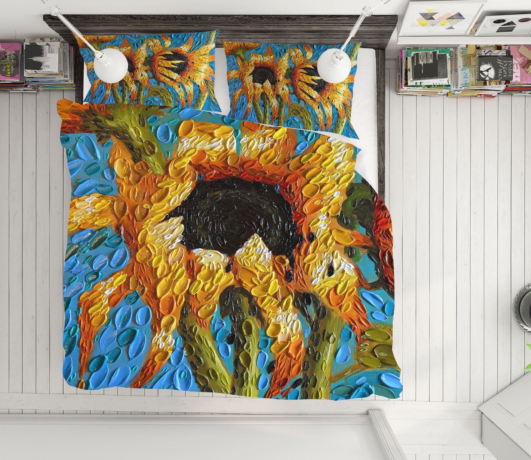 3D Sunflower 2127 Dena Tollefson bedding Bed Pillowcases Quilt