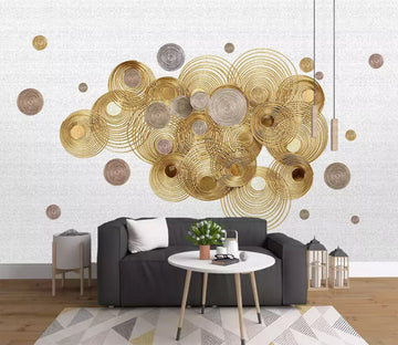 3D Golden Circle WC68 Wall Murals Wallpaper AJ Wallpaper 2 
