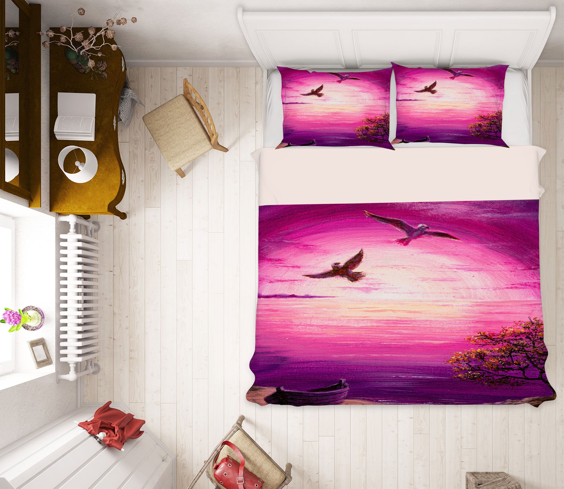 3D Pink Sky Eagle 1760 Marina Zotova Bedding Bed Pillowcases Quilt