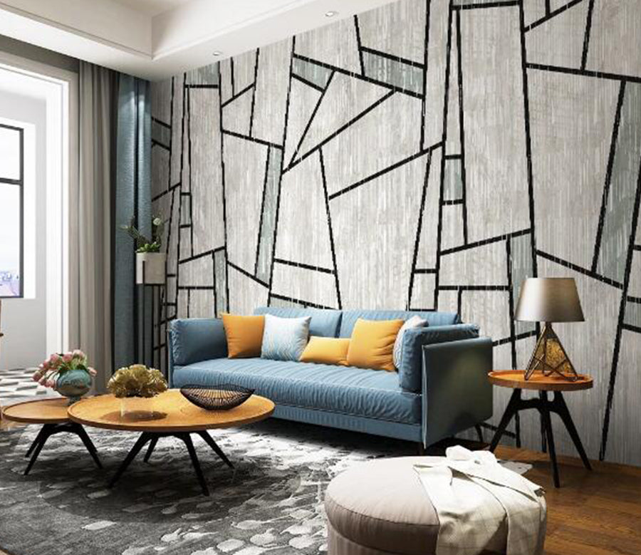 3D Square Line WC1422 Wall Murals