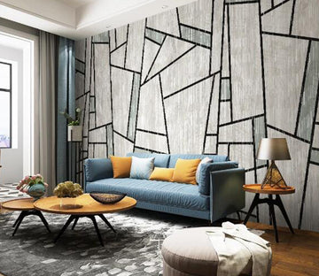 3D Square Line WC1422 Wall Murals