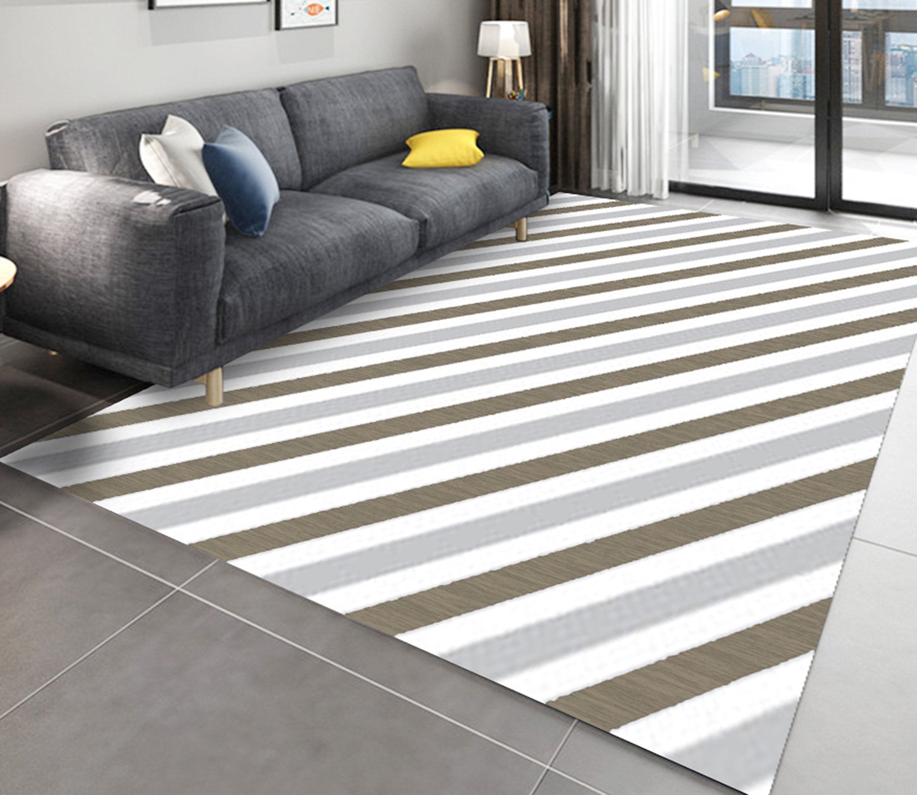 3D Color Pattern WG270 Non Slip Rug Mat Mat AJ Creativity Home 