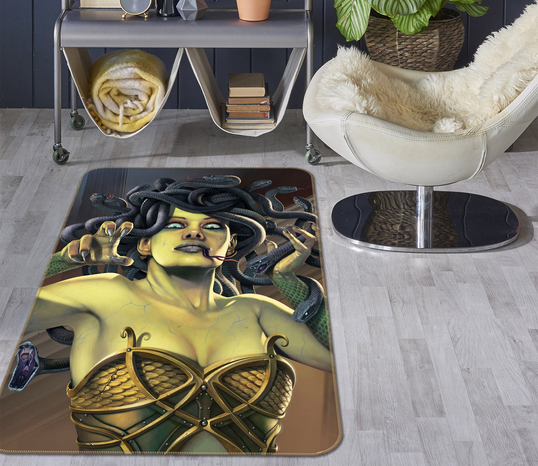 3D Medusa 1050 Vincent Hie Rug Non Slip Rug Mat