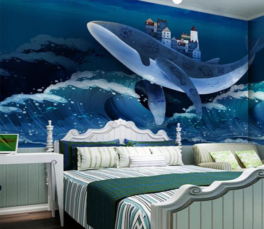 3D Whale House WC1826 Wall Murals