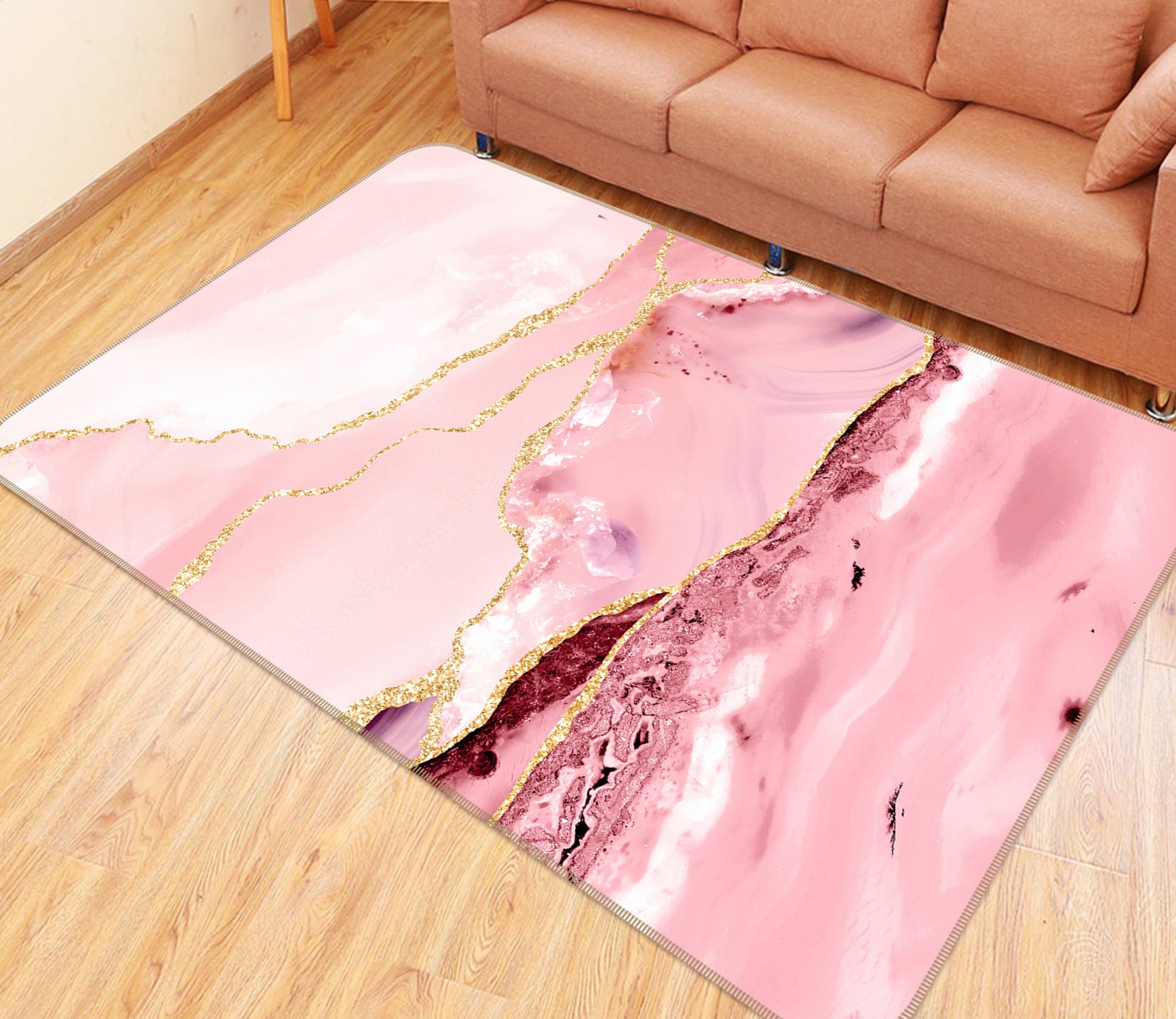 3D Pink Painting 149 Uta Naumann Rug Non Slip Rug Mat
