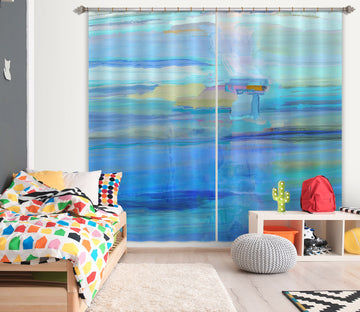 3D Blue Sea 046 Michael Tienhaara Curtain Curtains Drapes